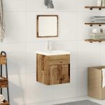 Set de mobilier pentru baie 3 pcs Lemn Vechi 41 x 38.5 x 46 cm GartenMobel Dekor