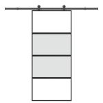Ușă glisantă cu set de feronerie sticlă temperată și aluminiu GartenMobel Dekor