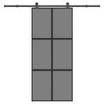 Ușă glisantă cu set de feronerie sticlă temperată și aluminiu GartenMobel Dekor