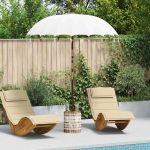 Parasol Balinez Crem 180-190 cm Bumbac, lemn masiv GartenMobel Dekor