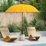 Parasol Balinez Galben 210-220 cm Bumbac, lemn masiv GartenMobel Dekor
