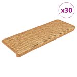 Covorașe scări autoadezive, 30 buc. portocaliu, 65x21x4cm sisal GartenMobel Dekor