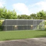 Cușcă pentru pui Argintiu 800 x 200 x 198.5 cm Oțel galvanizat GartenMobel Dekor