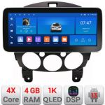 Navigatie Mazda 2 2007-2013 Edotec 4+64 12.3 inch Incell 1K android Wifi 5Ghz gps internet  Kit-mazda2 CarStore Technology