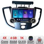Navigatie Ford Transit 2015-2020 Edotec  4+64 10.5 inch Incell 1K android Wifi 5Ghz gps internet  kit-turneo-custom CarStore Technology