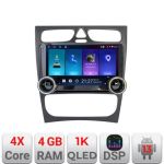 Navigatie Mercedes C W203 2000-2004 Kit-clk Edotec  4+64 10.5 inch Incell 1K android Wifi 5Ghz gps internet  Q CarStore Technology