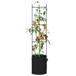 Suport pentru roșii cu saci de plante 4 buc., 154 cm oțel și PP GartenMobel Dekor