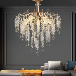 Candelabru Cristal CC9323/5FGD, 5x E14, Diametru 49cm, Auriu ModernLight Concept