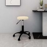 Scaun pivotant de birou catifea crem GartenMobel Dekor