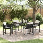 Set de masă pentru grădină 5 pcs Negru poliratan GartenMobel Dekor