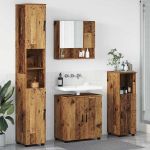 Set de mobilier pentru baie 4 pcs Lemn vechi 61 x 35 x 64 cm GartenMobel Dekor