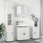 Set de mobilier pentru baie Pe perete 4 pcs Alb 61 x 35 x 64 cm GartenMobel Dekor