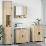 Set de mobilier pentru baie 4 pcs Stejar sonoma 61 x 35 x 64 cm GartenMobel Dekor