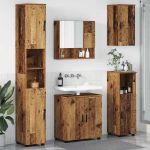 Set de mobilier pentru baie 5 pcs Lemn vechi 61 x 35 x 64 cm GartenMobel Dekor