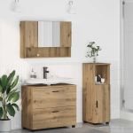 Set de mobilier pentru baie cu sertar 3 pcs stejar artizanal GartenMobel Dekor