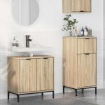 Set de mobilier pentru baie cu sertar 2 pcs Stejar sonoma GartenMobel Dekor