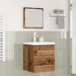 Set de mobilier pentru baie 2 pcs Lemn vechi 41 x 38.5 x 48 cm GartenMobel Dekor