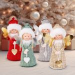 Figurină decorativă Crăciun – Îngeraș textil – 30 cm – 4 modele Best CarHome