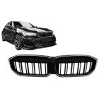 Grile Centrale cu LED BMW 3 Series G20 Sedan G21 Touring (2019-2022 ) Negru Lucios luminate Performance AutoTuning
