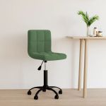 Scaun de birou pivotant, verde închis, catifea GartenMobel Dekor