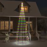 Brad de Crăciun pe catarg, 732 LED-uri, multicolor, 500 cm GartenMobel Dekor