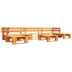 Set mobilier de grădină paleți, 6 piese, maro miere, lemn GartenMobel Dekor