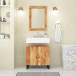 Dulap de chiuvetă 62x33x58 cm lemn masiv acacia & lemn compozit GartenMobel Dekor