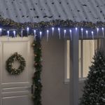 Luminițe de Crăciun țurțuri 200 LED-uri alb rece 20 m PVC acril GartenMobel Dekor