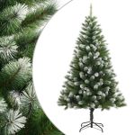 Brad de Crăciun artificial cu balamale și zăpadă pufoasă 150 cm GartenMobel Dekor