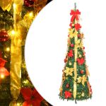 Brad de Crăciun artificial pop-up 200 LED-uri verde 210 cm GartenMobel Dekor