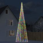 Pom de Crăciun LED pe stâlp 3000 LED-uri colorate 800 cm GartenMobel Dekor