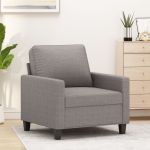 Fotoliu canapea, gri taupe, 60 cm, material textil GartenMobel Dekor