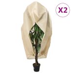 Protecție de fleece plante cu fermoar 2 buc 70 g/m² 1,2x1,8 m GartenMobel Dekor
