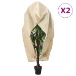 Protecție de fleece plante cu fermoar 2 buc 70 g/m² 1,55x1,55 m GartenMobel Dekor