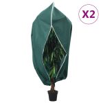 Protecție de fleece plante cu fermoar 2 buc 70 g/m² 1,55x1,55 m GartenMobel Dekor