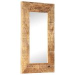 Oglindă sculptată manual, 80x50x2,5 cm, lemn masiv de mango GartenMobel Dekor