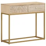 Masă consolă, 90x30x76 cm, lemn masiv de mango și fier GartenMobel Dekor