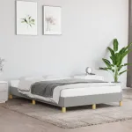 Cadru de pat, gri deschis, 120x190 cm, material textil GartenMobel Dekor