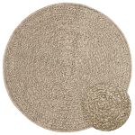 Covor ZIZUR aspect iută, Ø 90 cm, pentru interior și exterior GartenMobel Dekor