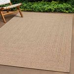 Covor ZIZUR aspect iută, 240x240cm, pentru interior și exterior GartenMobel Dekor