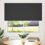 Jaluzea cu role opace negru 150x150 cm Lățime țesătură 146,6 cm GartenMobel Dekor