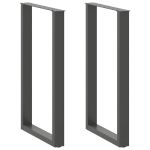 Picioare de masă de bar în formă de U, 2 buc., antracit, 60x(100-101) cm, oțel GartenMobel Dekor