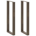 Picioare de masă de bar în formă de U, 2 buc., oțel natural, 50x(110-111) cm GartenMobel Dekor