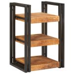 Noptieră Maro și negru 38 x 33 x 58 cm Lemn de mango solid GartenMobel Dekor