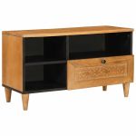 Cabinet TV Maro deschis 80 x 33 x 46 cm Lemn masiv de mango GartenMobel Dekor
