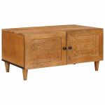 Masă de cafea Maro deschis 80 x 50 x 40 cm Lemn masiv de mango GartenMobel Dekor