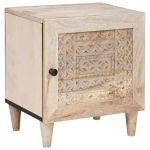 Noptieră Bej 40 x 33 x 46 cm Lemn masiv de mango GartenMobel Dekor