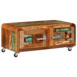 Măsuță de cafea, 85 x 55 x 40 cm, lemn masiv reciclat GartenMobel Dekor