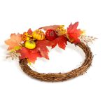 Coroniță decorativă de toamnă cu frunze, bobițe și conuri – Ø35 cm Best CarHome