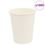 Cești de cafea din hârtie 1000 buc 8oz 200ml alb GartenMobel Dekor